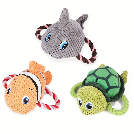 Pawptastic Turtle Shaped Dog Chewing Toy