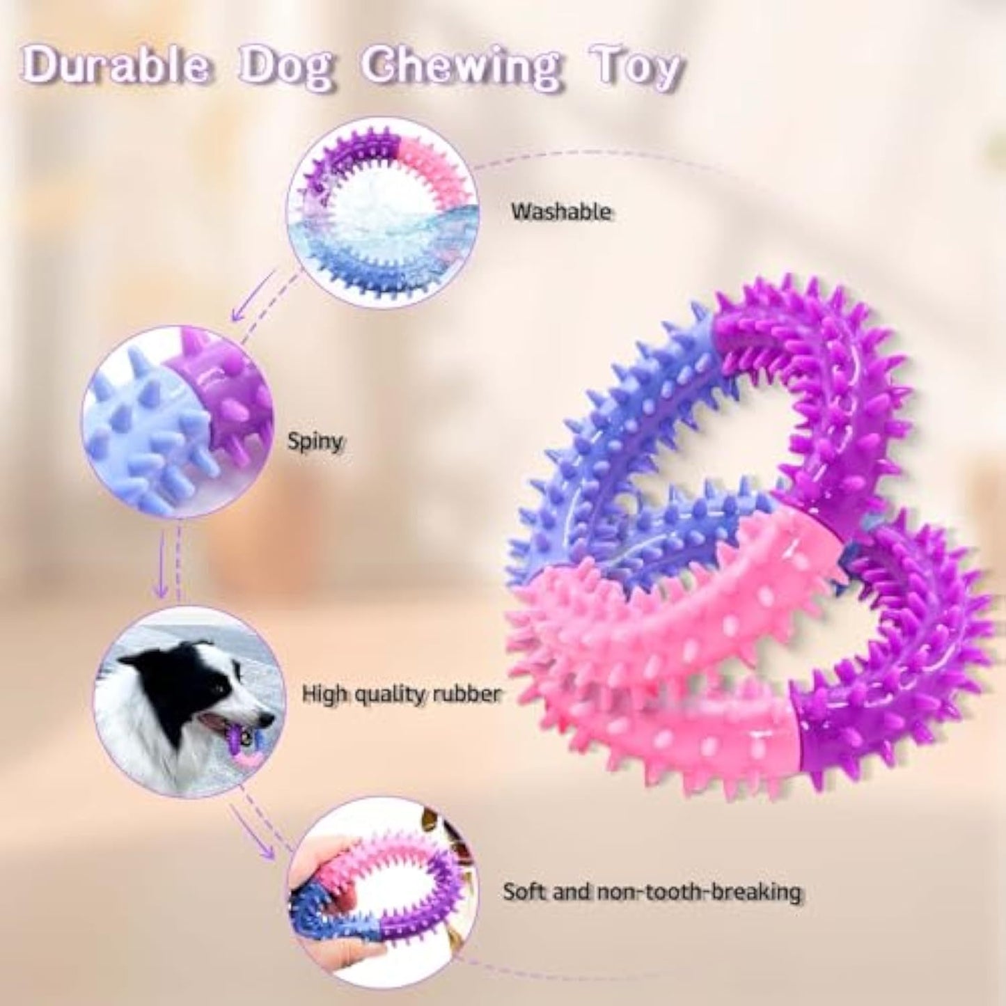 Pawptastic Dog Chew Rubber Puppy Teething Toys